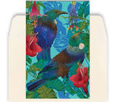 Tui and Puriri - Greeting Card