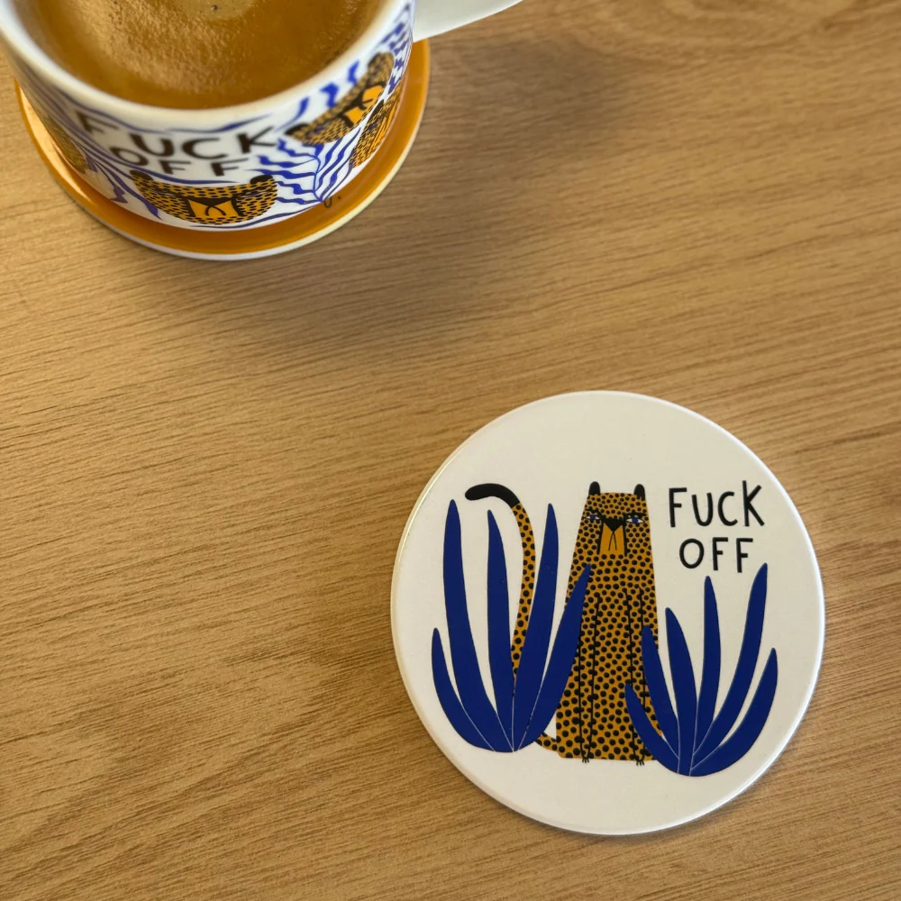F*ck Off - Ceramic Coaster - Studio Soph