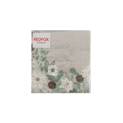 Floral Border Cocktail Napkins