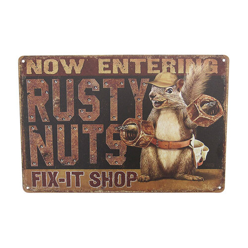 Art Tin - Rusty Nuts Fix It Shop