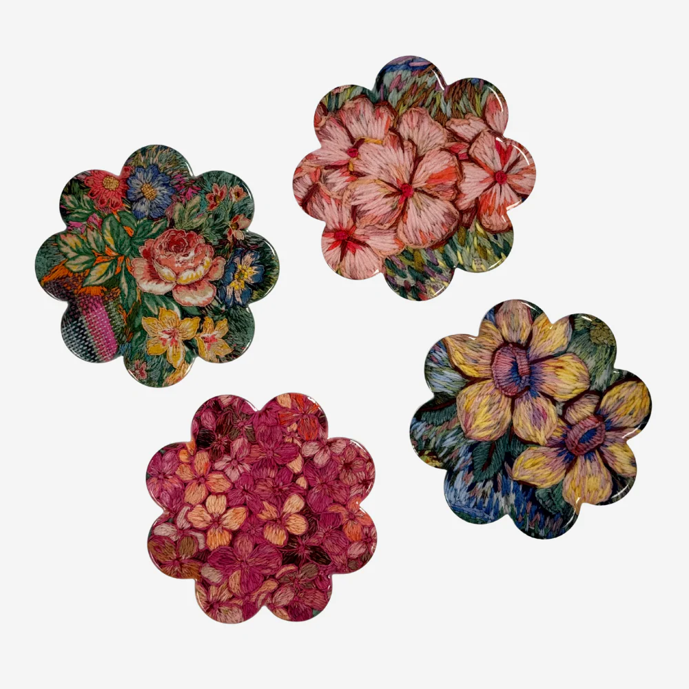 Ceramic Coaster Set - Fleur Woods Art