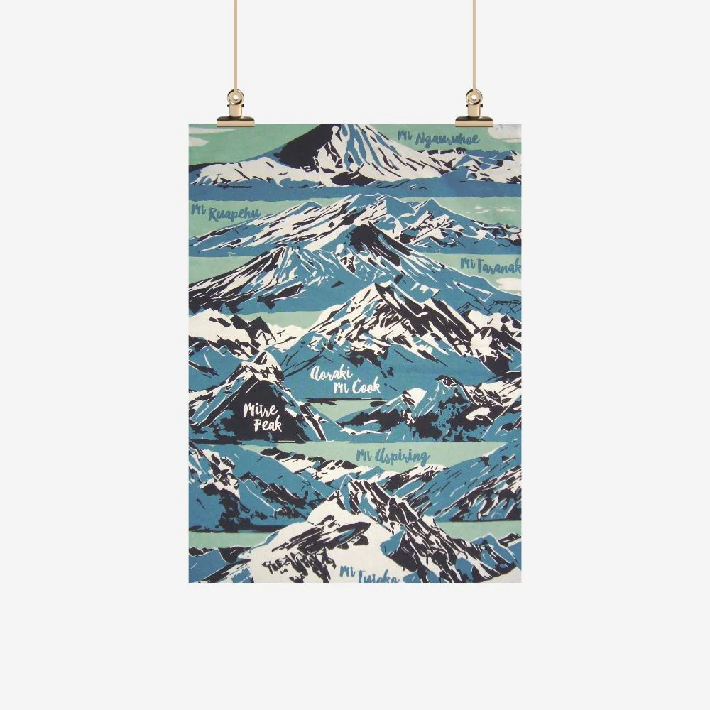 Tea Towel - Mountains - Ali Davies