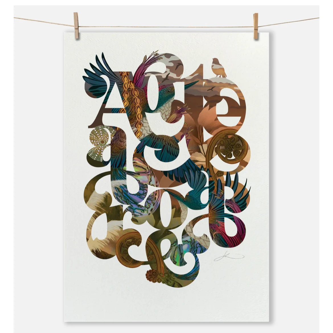 Dear Aotearoa - Print - Unframed A4 - by Flox