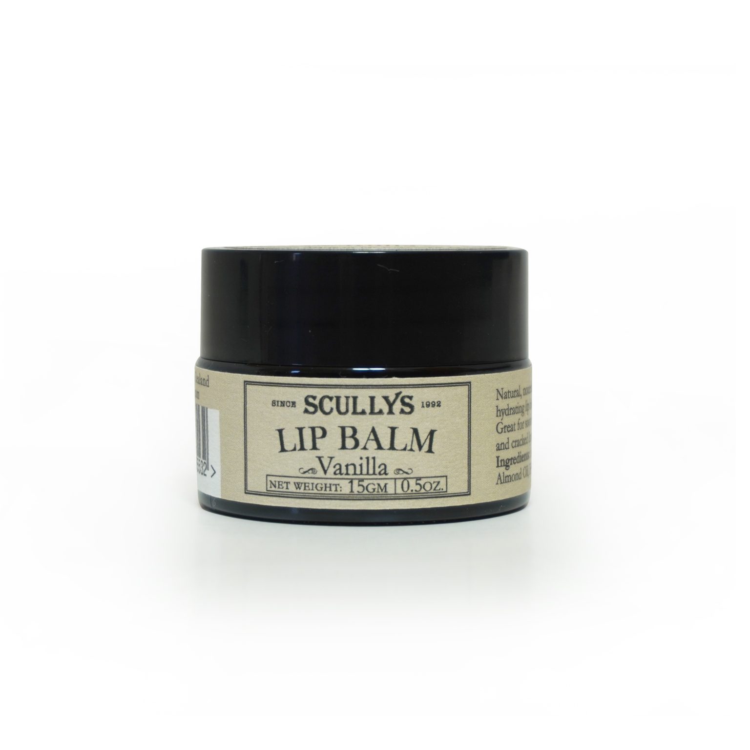 Scullys Natural Lip Balm with Vanilla