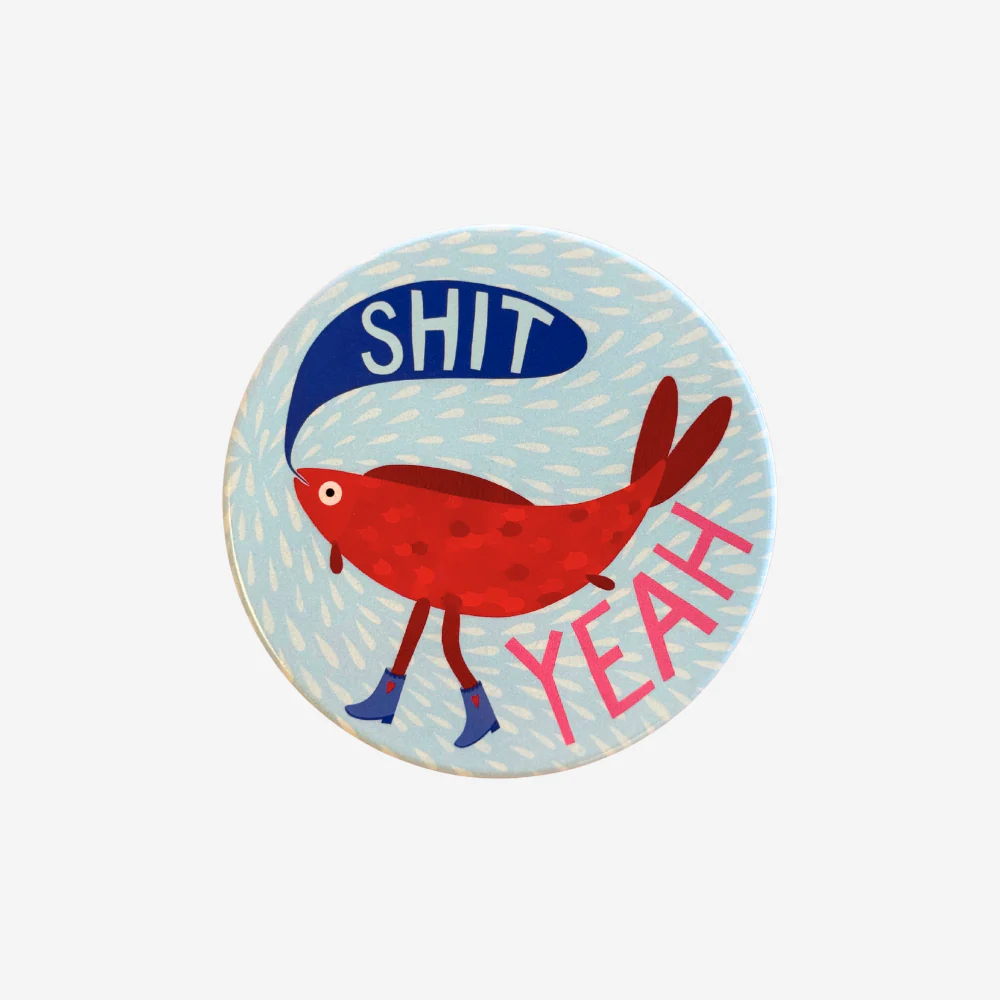 Sh*t Yeah - Ceramic Coaster - by Studio Soph