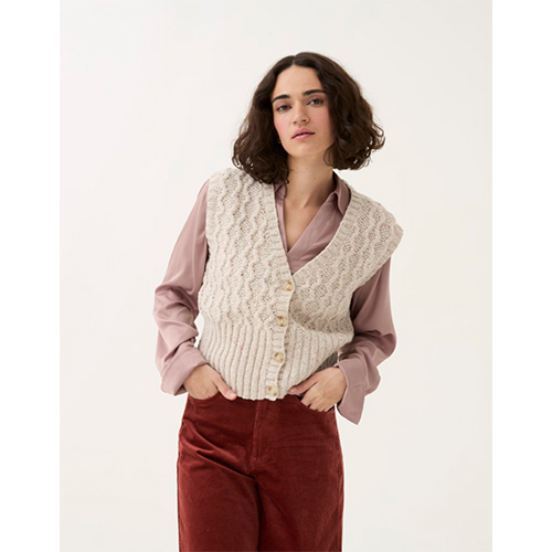 Loveful Tweed DK Cable Vest Knitting Pattern - No 10784 - Sirdar Yarns