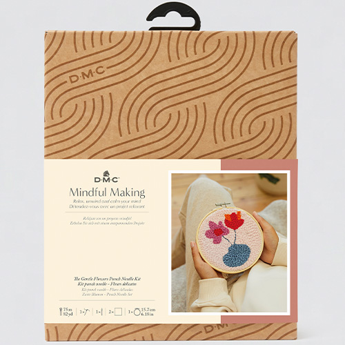 DMC- Kit - Gentle Flowers - Punch Needle Kit