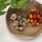Organic Teak Round Serving Bowl
