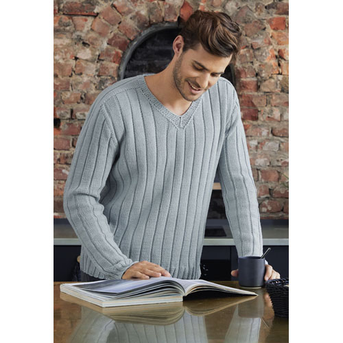 Cool Wool Big Mens Pullover - KNitting Pattern 0140 - Lana Grossa