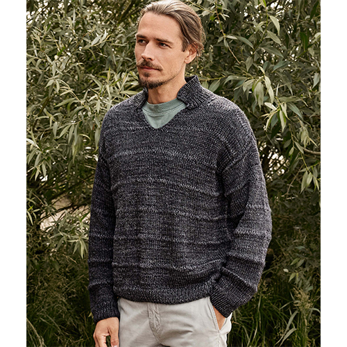 Vintage Chunky Mens Pullover - Knitting Pattern 0255 - Lana Grossa