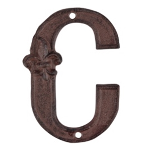Cast Iron House Letter C