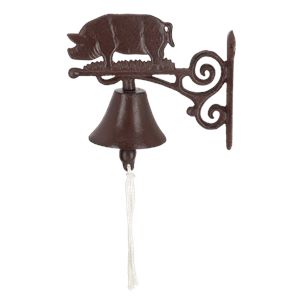 Cast Iron Doorbell - Pig