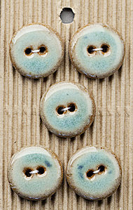 Earthy Blue / Green Round Buttons - Incomparable Buttons - L359