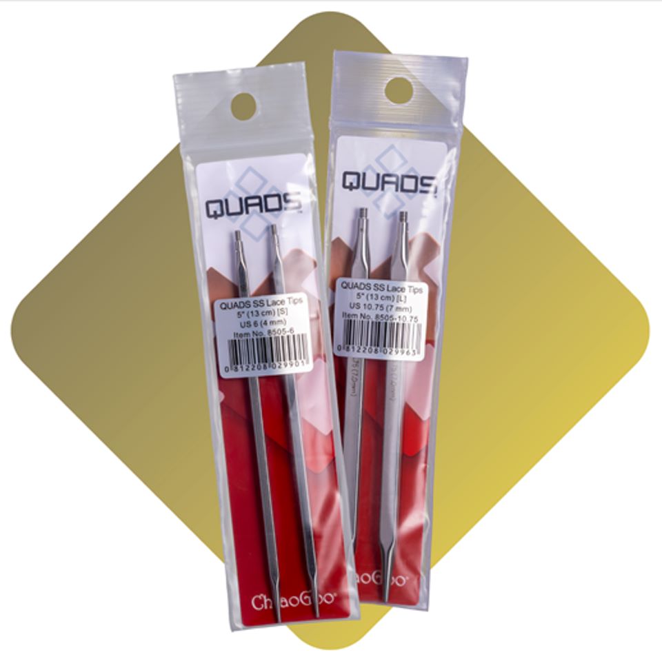 Chiao Goo QUAD Lace Tips - 10cm special -Interchangeable Needles