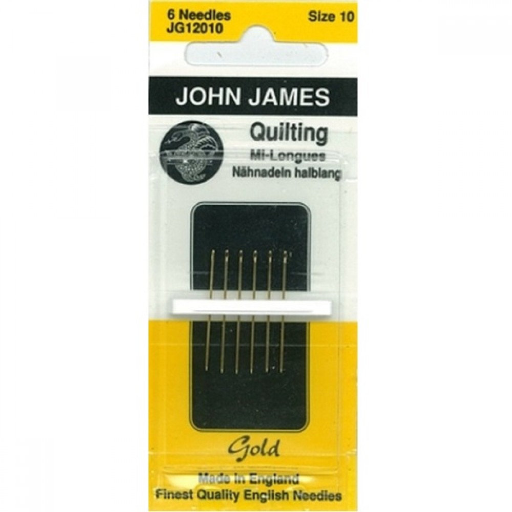 John James Gold Plated Quilting No 10 Needles