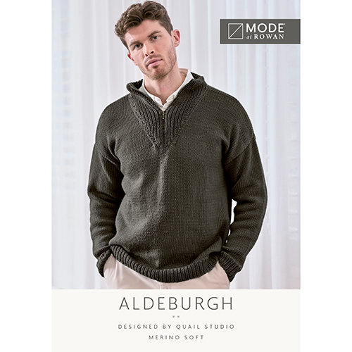 Aldeburgh Zip Neck Jumper Pattern - by Mode at Rowan