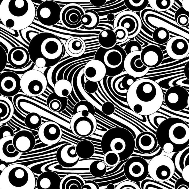 Dot Abstract - Blank Quilting Black Tie extra wide
