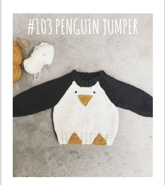 Penguin Jumper Knitting Pattern - Touch Yarns 103 - DK/8Ply