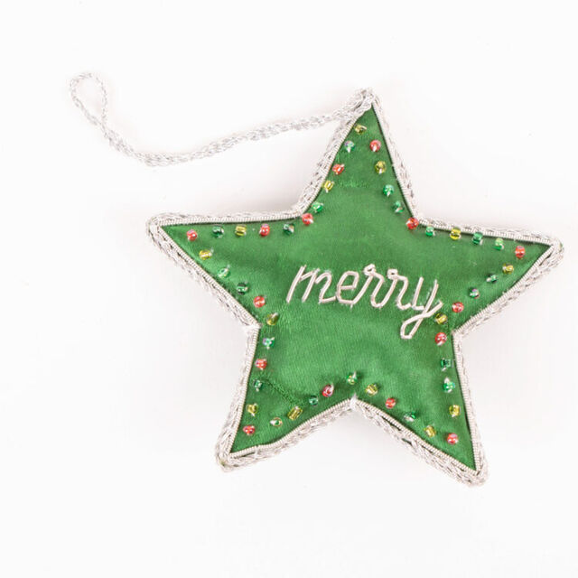 Merry Green Star - hanging