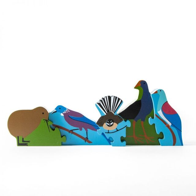 Native Birds- Trade Aid (NZ) wooden puzzle