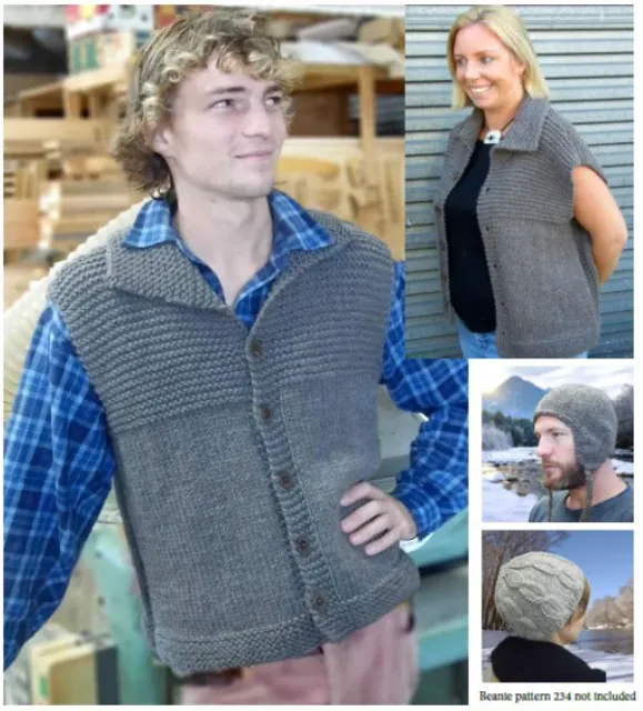 P253 Collared Vest Knitting Pattern - Countrywide Yarns