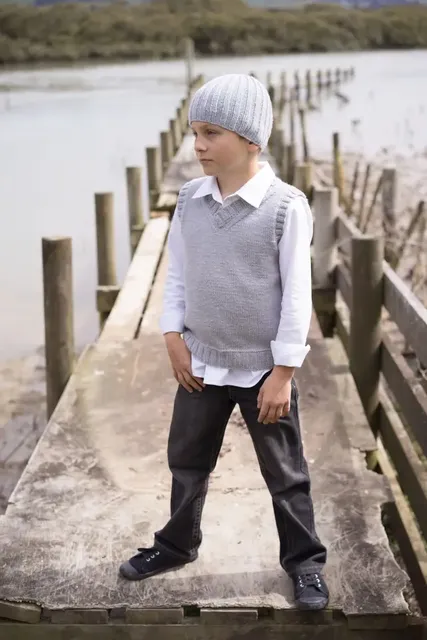 LF27 Micah Vest and Beanie Knitting Pattern