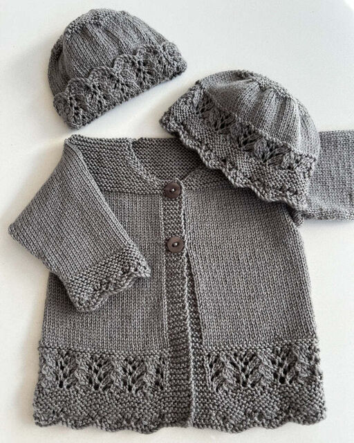 Amelie Cardigan & Hats Knitting Pattern