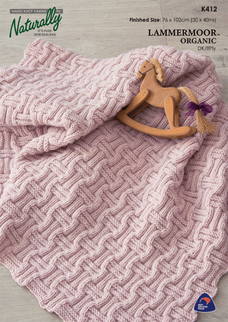 K412 Cot / Lap blanket Knitting Pattern