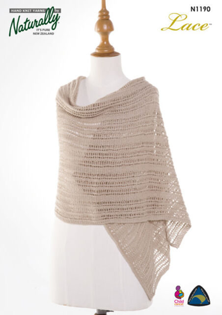 Naturally N1190 Lace Shawl /Scarf / Wrap