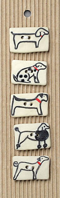 Oblong Dog Buttons - L59
