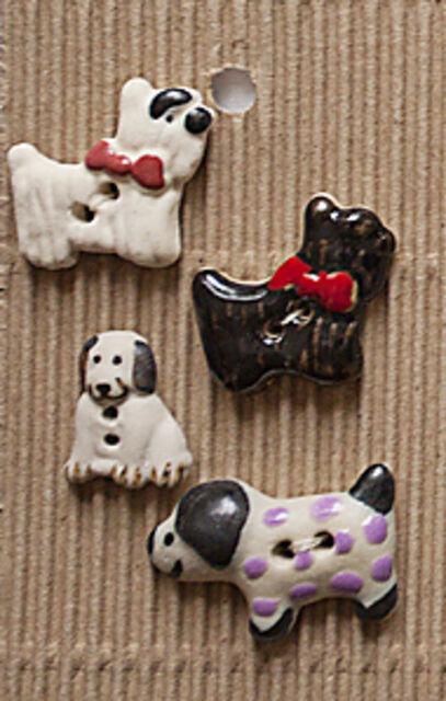 Mixed Dog Buttons - L43