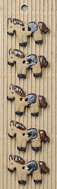 Brown Horse Buttons - L121