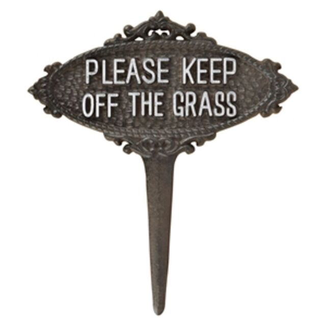 Keep off the Grass - Cast Iron Sign