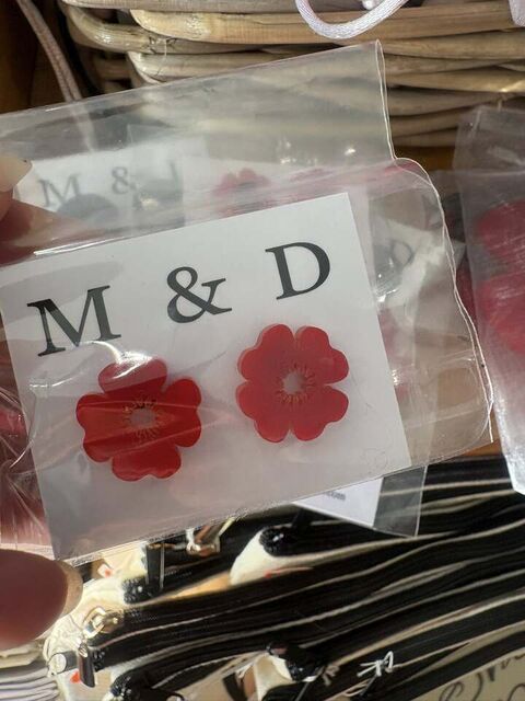Poppy Stud Earrings - Mini Clear centre