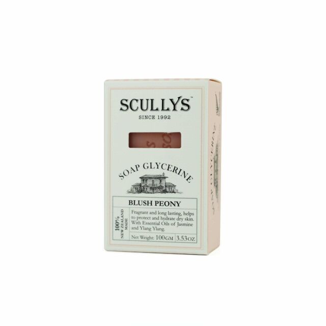 Scullys Blush Peony Glycerine Soap Boxed