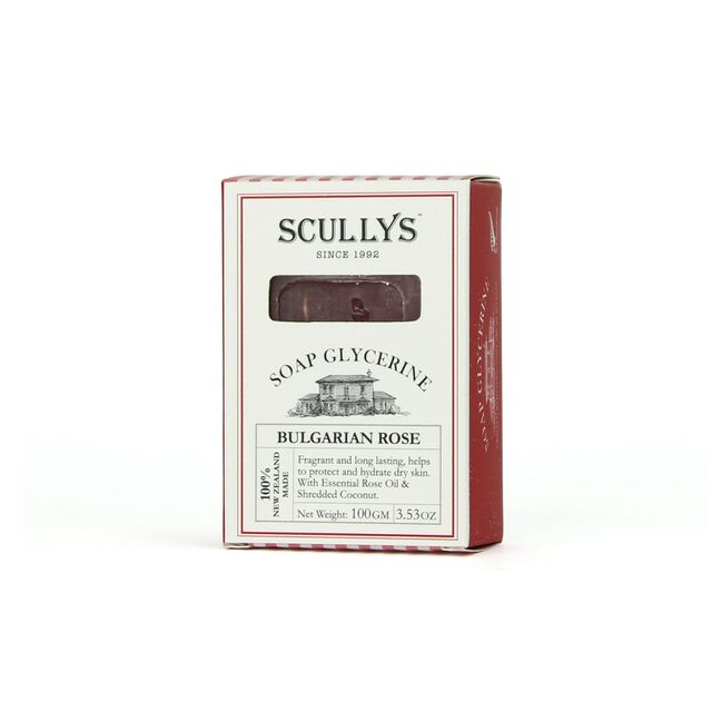 Scullys Bulgarian Rose Glycerine Soap Boxed