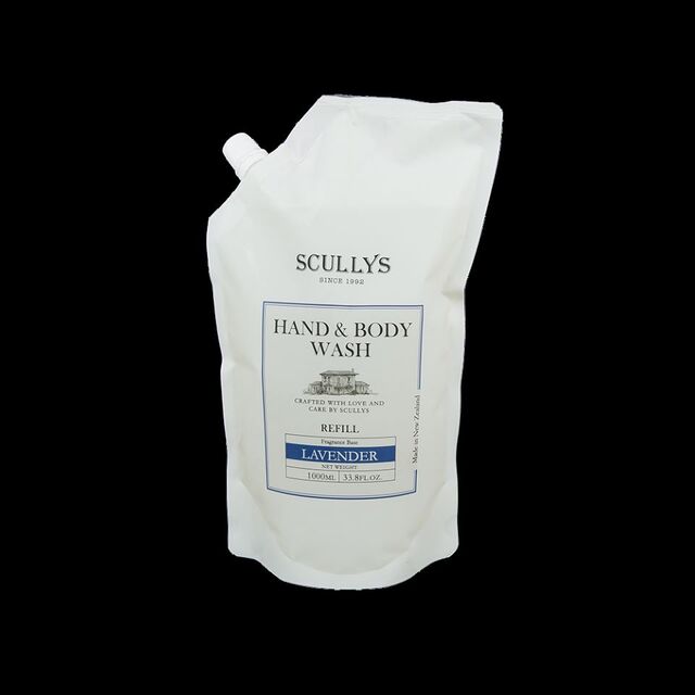 Scullys Lavender Hand & Body Wash 1L Refill