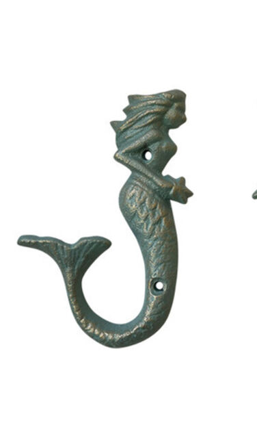 Mermaid - Decorative Cast Iron Hook