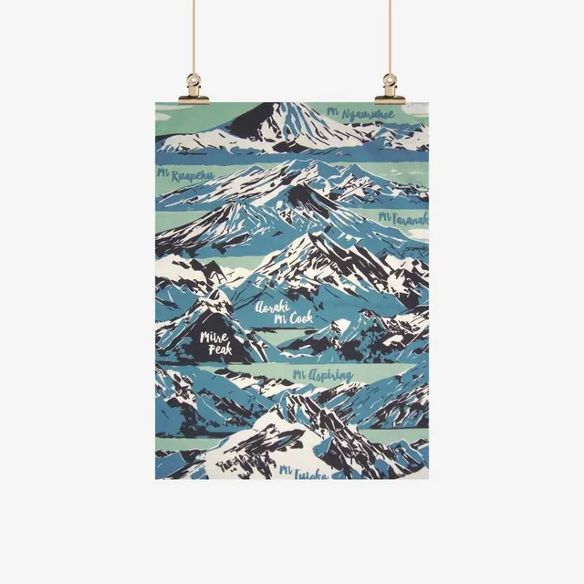 Tea Towel - Mountains - Ali Davies