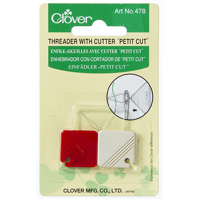 Clover Needle Threader with cutter