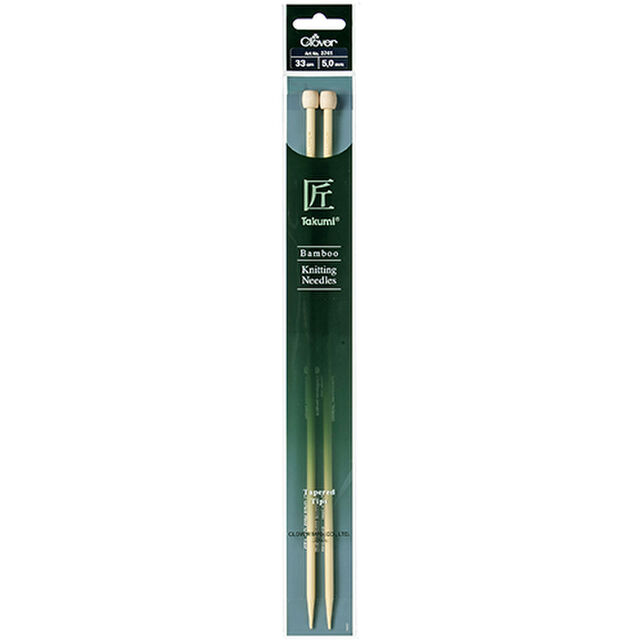 Clover Takumi Single Pointed Bamboo Knitting Needles 33cm