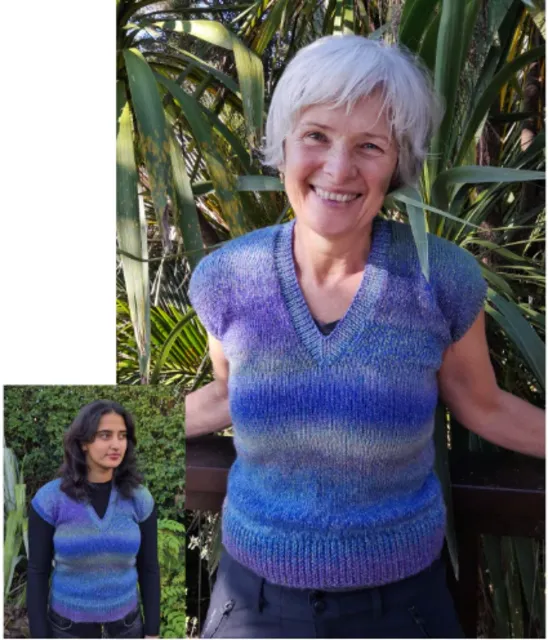 P414 Teen / Ladies Vest - DK / 8 Ply Knitting Pattern- Countrywide Yarns