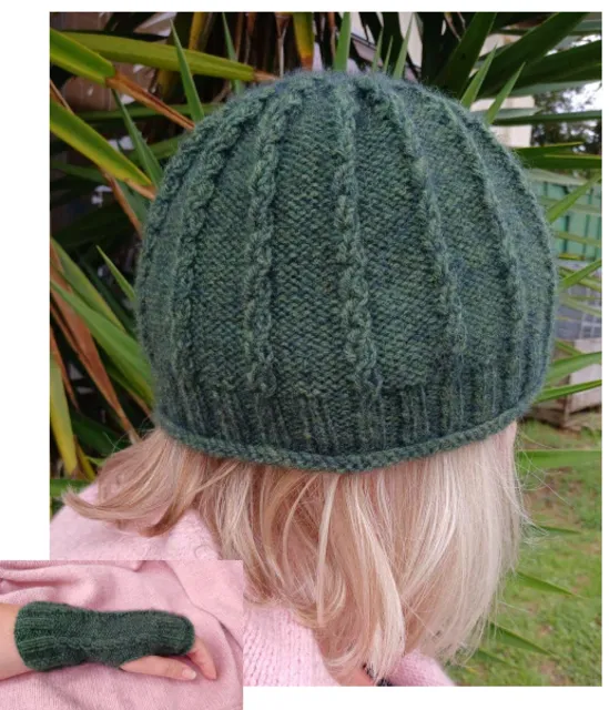P385 Hat and Wrist Warmers - DK / 8 Ply Knitting Pattern - Countrywide Yarns