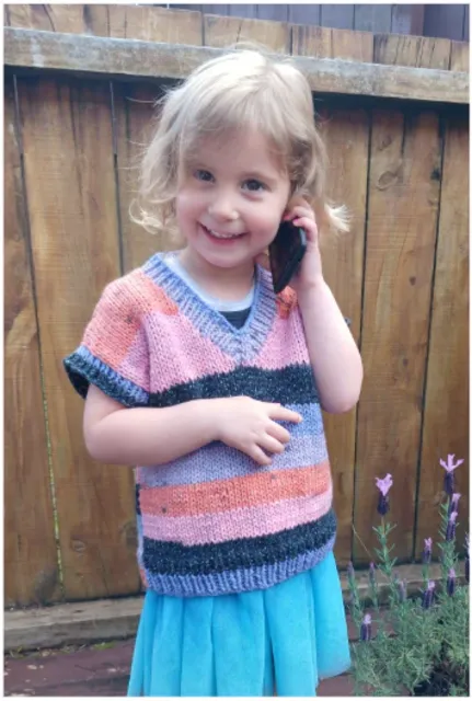 P418 Child's V Neck Vest - Chunky Knitting Pattern - Countrywide Yarns
