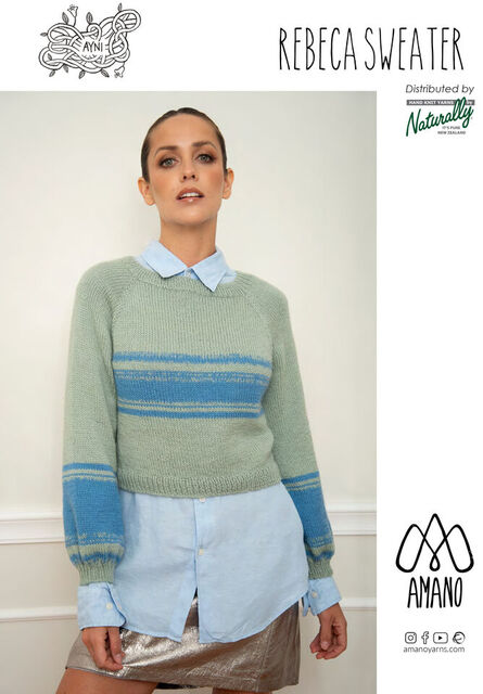 Rebeca Sweater - Knitting Pattern - 4 Ply - Amano Yarns