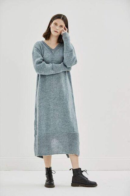 DownHill - Longline Sweater Dress - by Erika Knight - Knitting Pattern