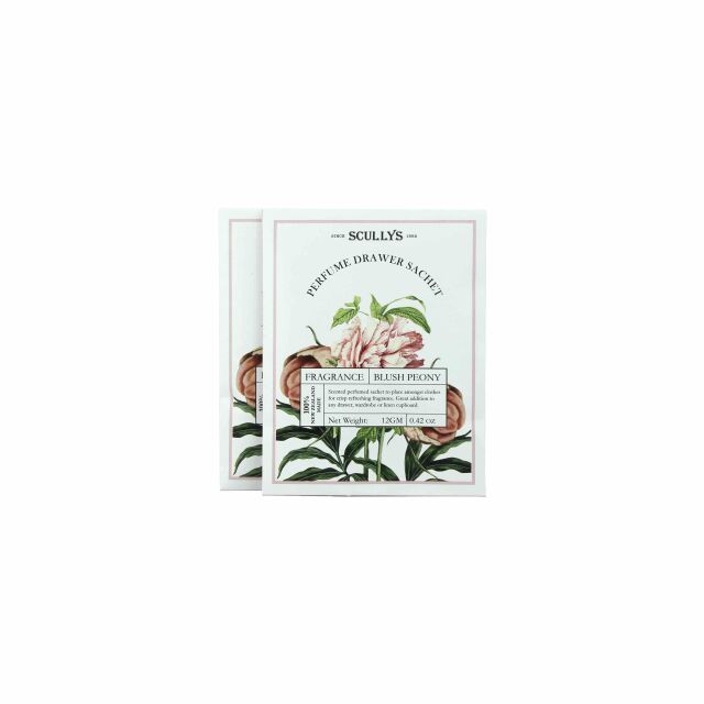 Scullys Blush Peony Scented Drawer Sachet - twin pack