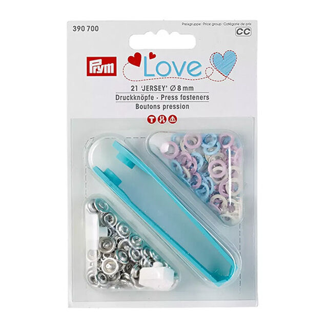 Prym Love  Press Fasteners - Pastel - Jersey 8mm
