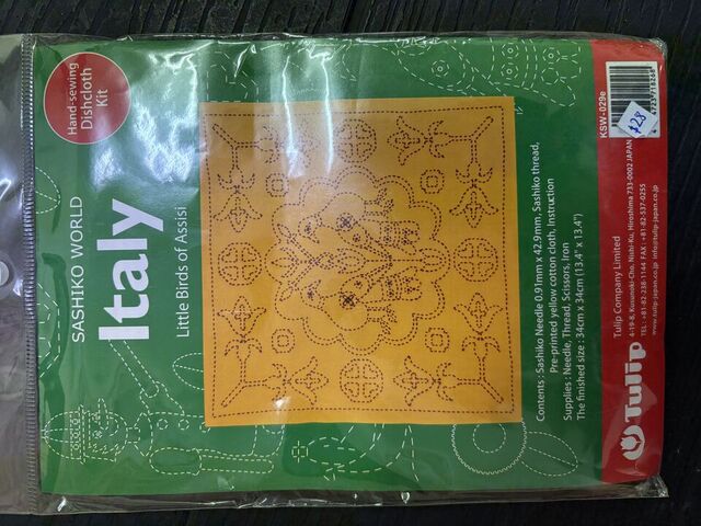 Sashiko World - Italy - Little Birds of Assisi - Hand Stitch Kit