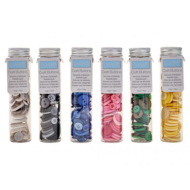 Craft Buttons - Tube of Mixed Brights